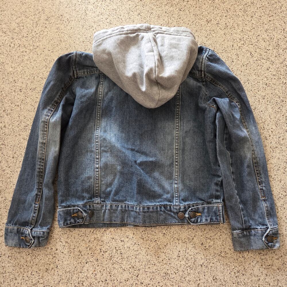 Indigo Star Denim & Dry Goods American Vintage KIDS Jean Jacket Knit Hood✨️10/12 - Picture 4 of 11